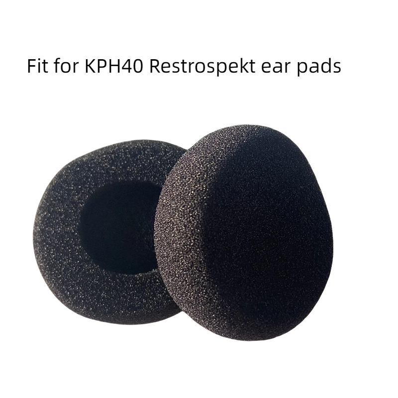 Pak voor KPH40 Restrospekt hoofdtelefoon oorkussen geschikt voor 35mm 38mm 40mm Speaker driver units vervanging hoofdtelefoon oorkussens: Black