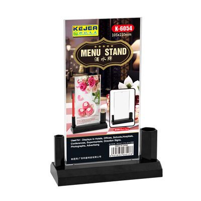100*200mm Double Sided Plastic Sign Holders Marketing Display Stand Menu Document Paper Post Holder Frame With Name Card Case: 10