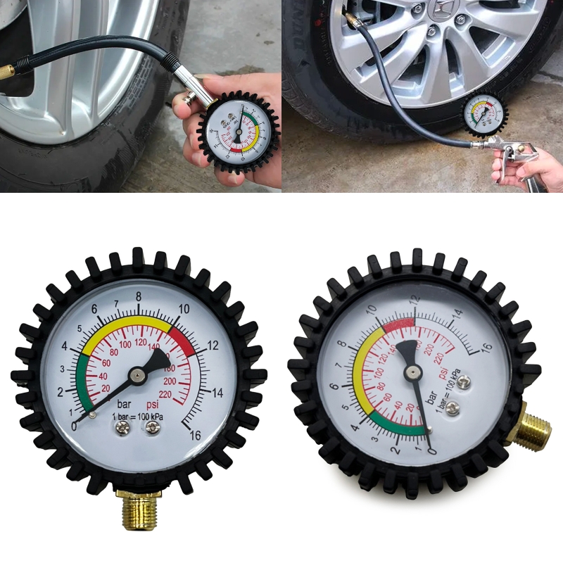 Digitale Manometer Hoge Manometer Connector Bottom & Rubber Protector Resolutie 0.1psi Voor Auto Motor Fiets