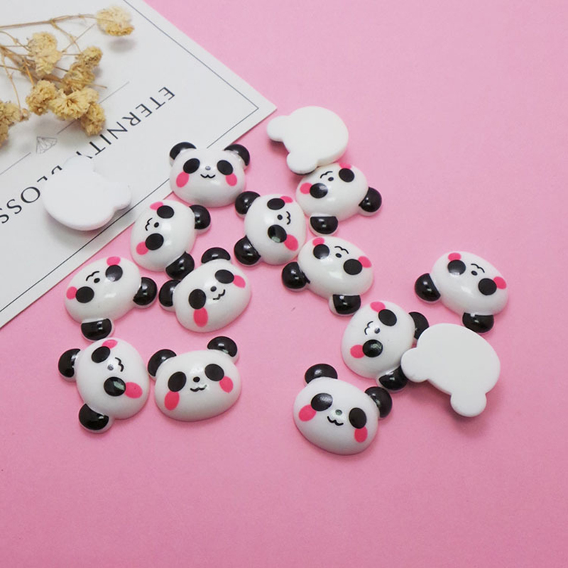 Leuke Panda Resin Charms Voor Slime Toevoeging Accessoires Extra 'S Voor Slimes Levert Filler Diy Polymeer Klei Lizun Model Tool Speelgoed