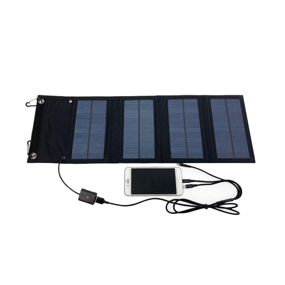 BSY-104 10W Opvouwbaar Zonnepaneel Outdoor Solar Batterij Oplader Voor Outdoor Wandelen Reizen Camping Mobiele Telefoon Usb Lader
