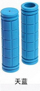 1 par de cor de borracha aperto da bicicleta guiador conjunto mountain bike alça antiderrapante peças de bicicleta equipmen: Céu Azul