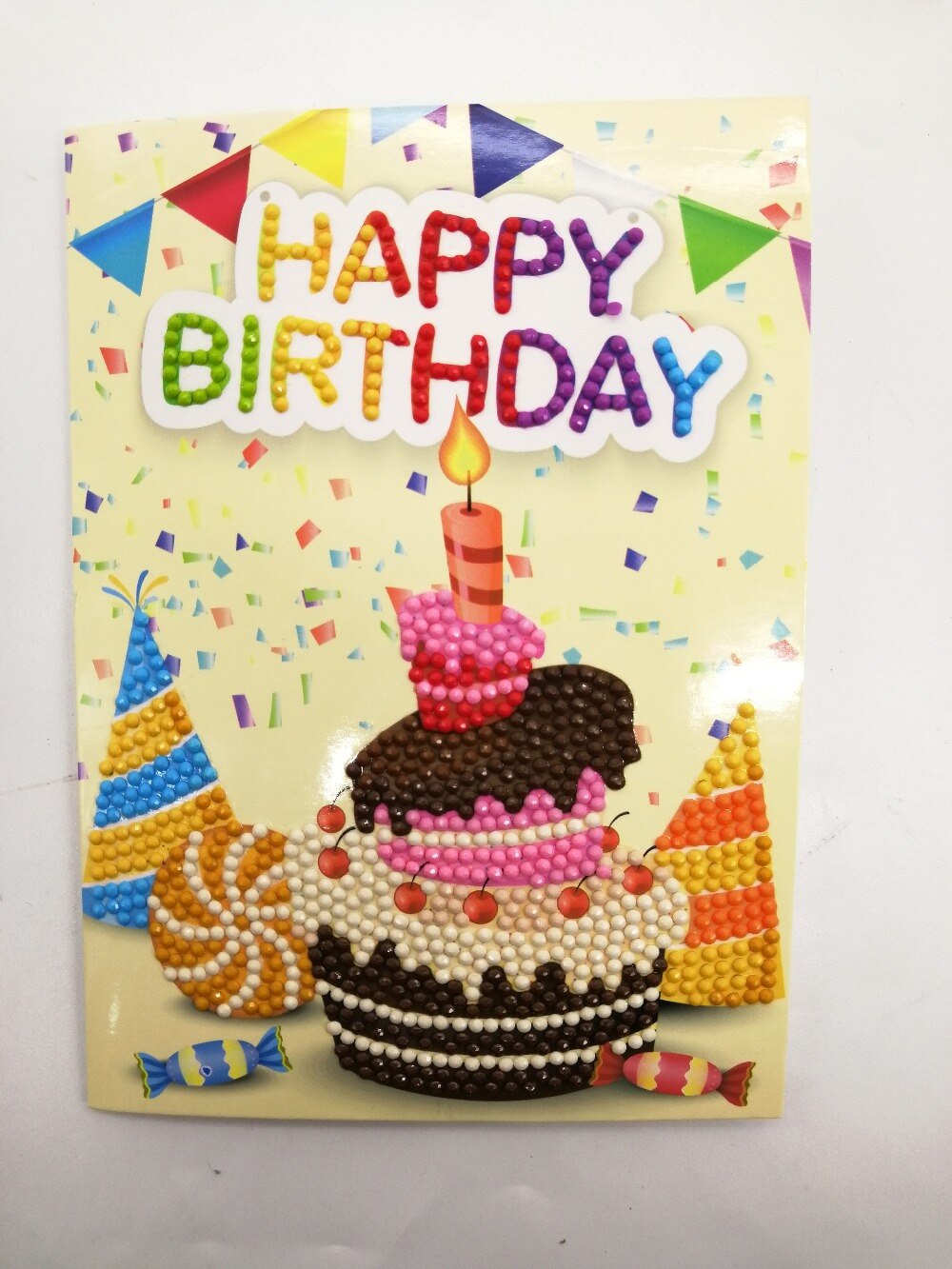 DIY Happy Birthday Greeting Cards Diamond Painting Diamond Embroidery Children's Handmade DIY Birthday: SG02