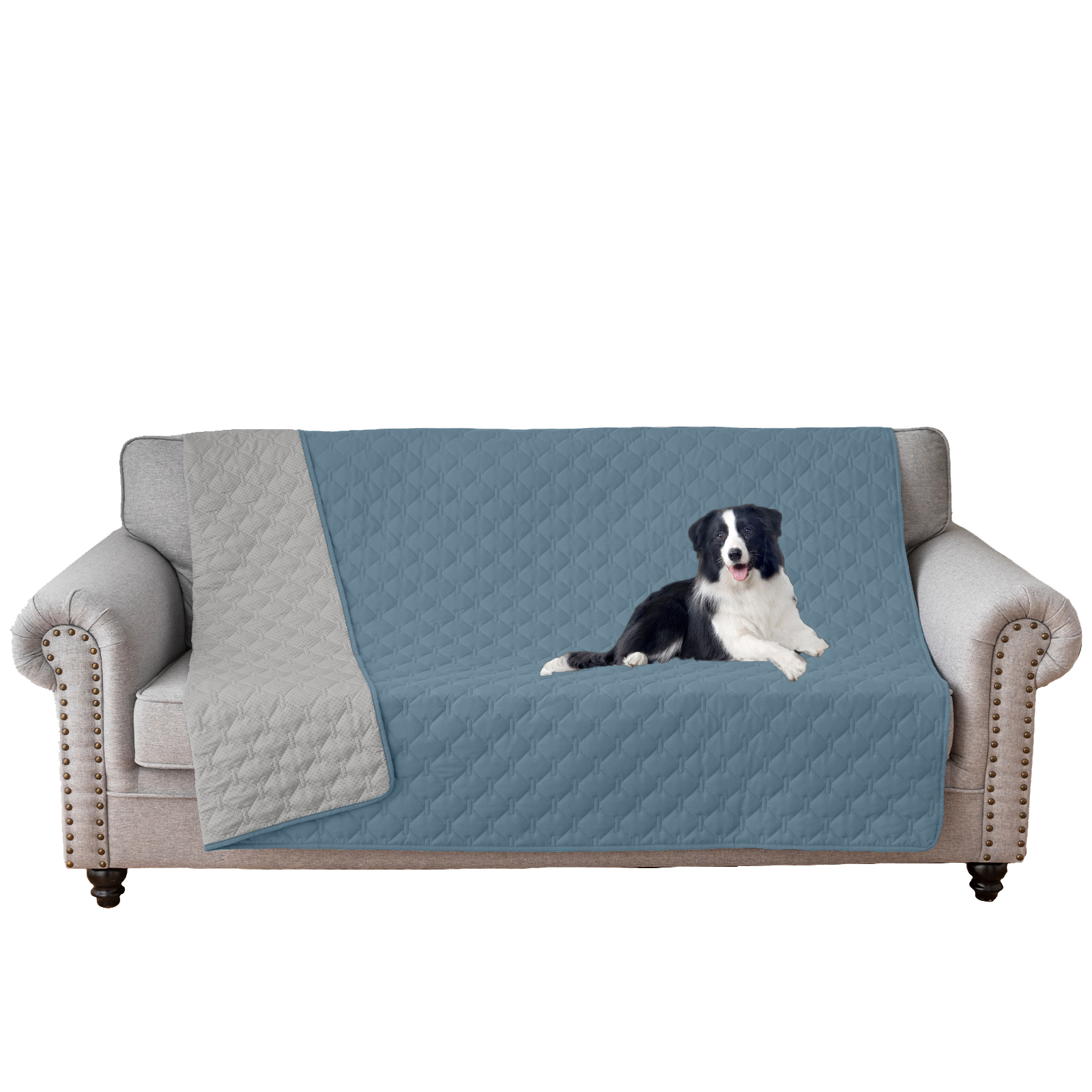 Funda de cama antideslizante impermeable para perros y manta para mascotas, sofá, alfombrilla para cama para mascotas, protectores de colchón para incontinencia de coche, funda para sofá y muebles: XS / Azul