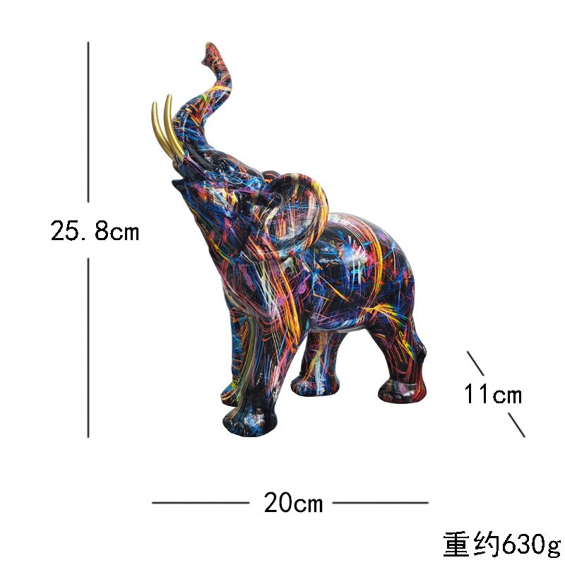 home decor dazzle elephant decoration, living room, lobby, wine cabinet table top, modern arts and crafts decoration: Large style 2