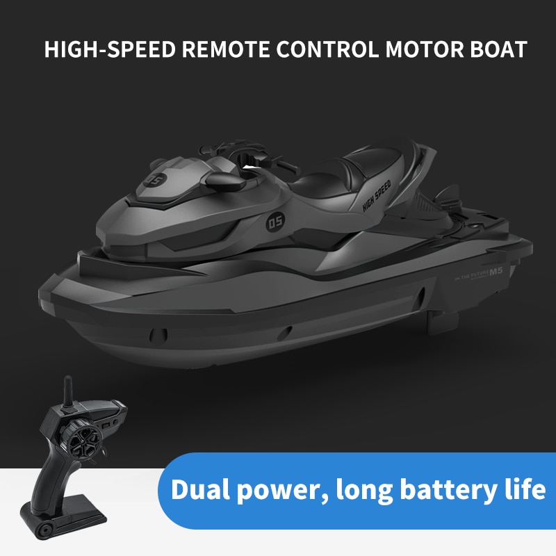 M5 Mini High-Speed Remote Control Boat 2.4G 50 Meters Remote Control Distance Summer Waterproof Electric Motor RC Boat