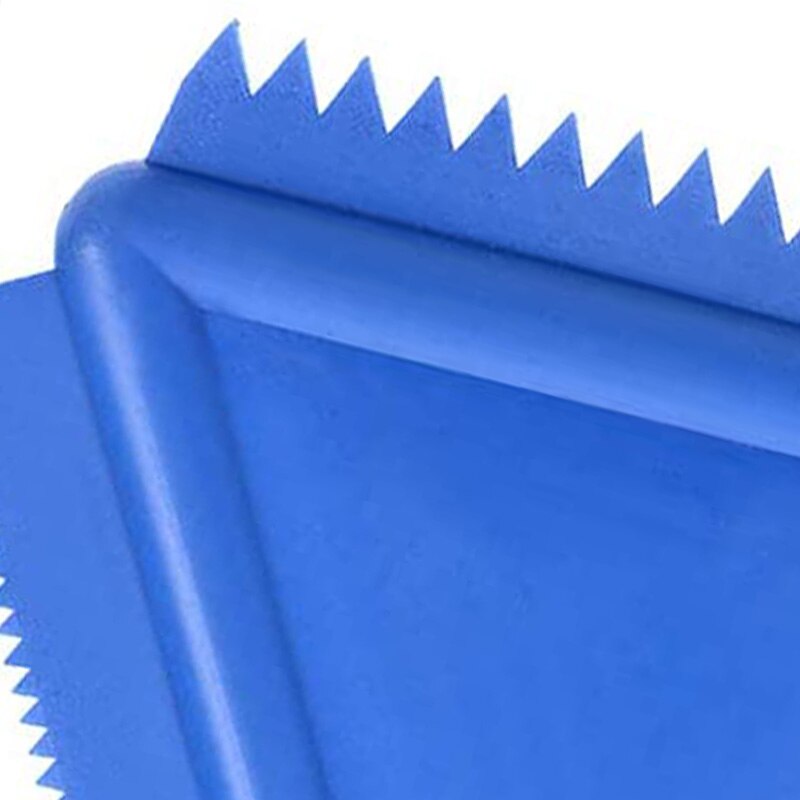 Wood Grain Tool 4 Inch Rubber Graining Pattern Scraper Tool for Wall Painting Decoration DIY MS14(Blue 2Pcs)