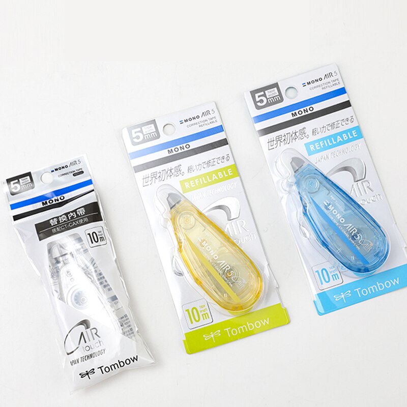 Tomow Kawaii cinta de corrección 10m CT-CAX5C 3 uds Mono transparente Uso del estudiante de corrección de silencio núcleo de reemplazo
