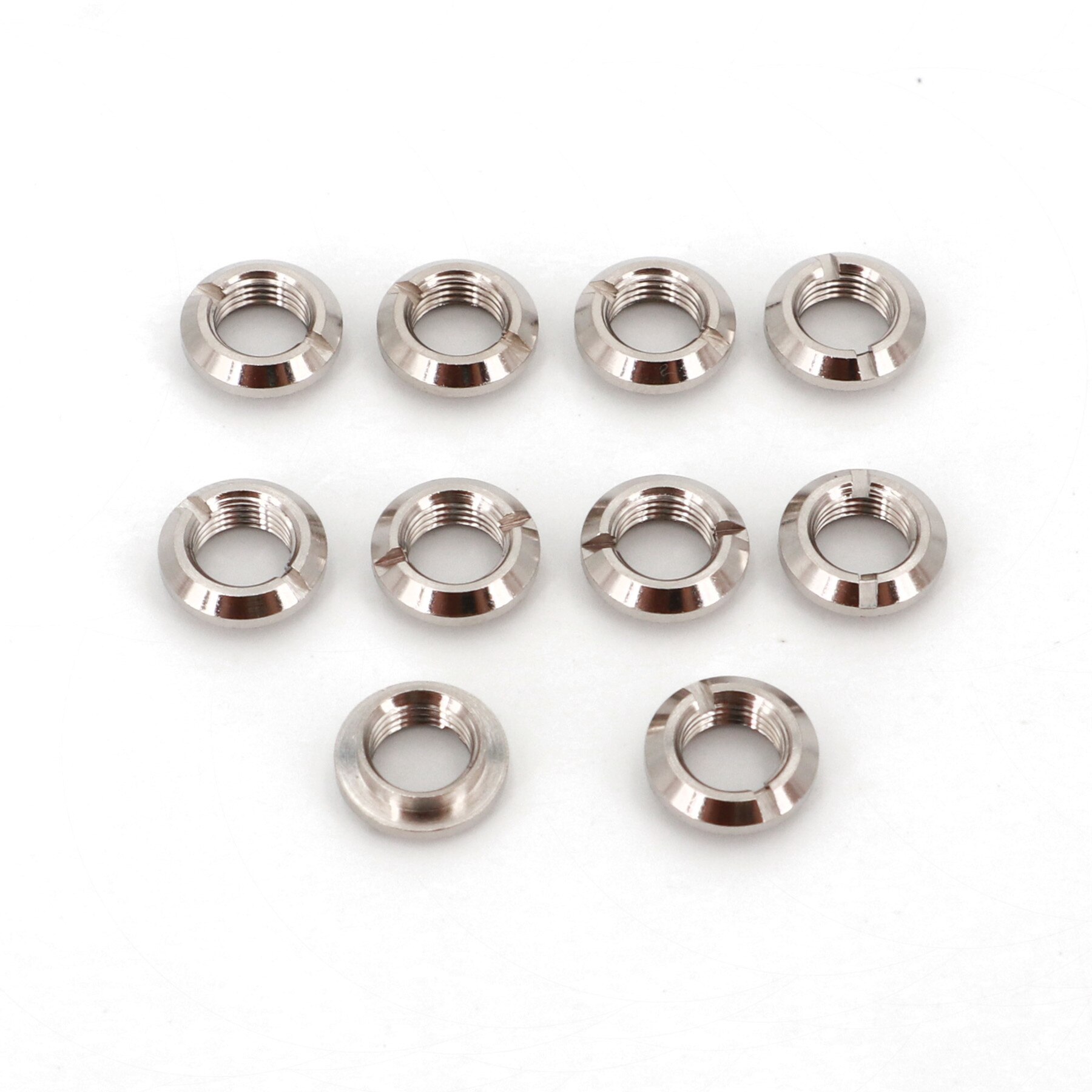 10Pcs Copper Alloy 1/4-40UNS Jurk Moer Voor Sh T80-T Serie 6.35Mm Panel Mount Mini Tuimelschakelaar