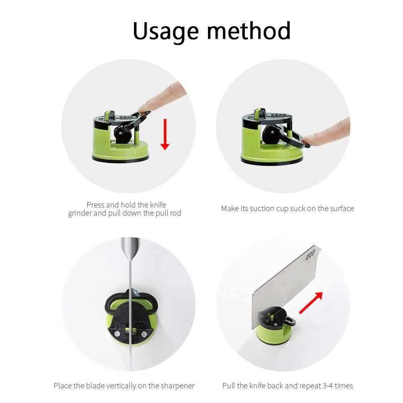 1 Pcs Knife Sharpener Kitchen Sharpening Tool Cocina Gadget Tool Knife Sharpen Scissors Grinder Secure Suction Chef Pad