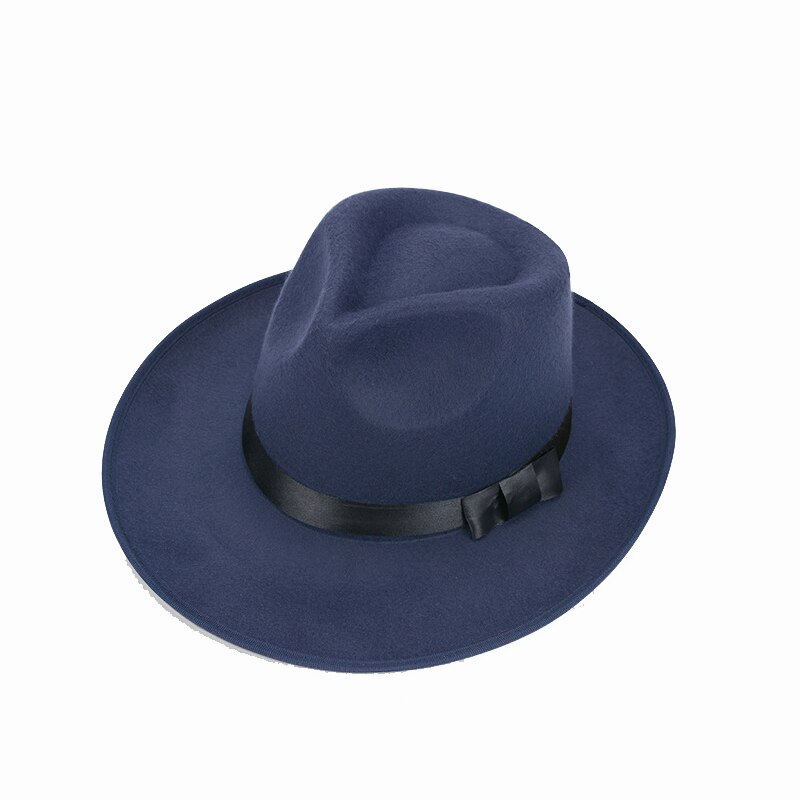 Retro Winter Autumn Imitation Woolen Women Men Ladies Fedoras Top Jazz Hat European American Round Caps Bowler Hats: 7