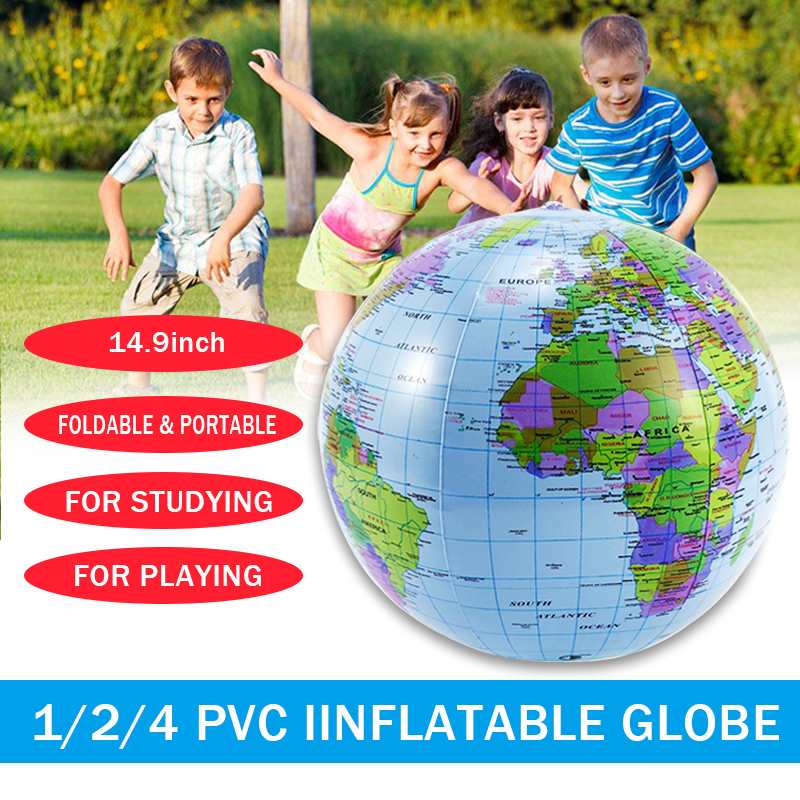 16 inch opblaasbare wereldbol educatieve geografie speelgoedkaart ballon strandbal geografie speelgoed educatief speelgoed voor kinderen