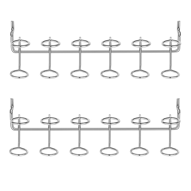 Pegboard Screwdriver Holders Pegboard Accessories Multi-Ring Tool Holders Multi-Tool Organizer Racks Silver,2 Pcs