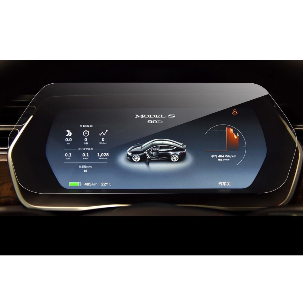 Protecteur d'écran automatique Film de protection pour tableau de bord de protection UV pour film de verre de protection d'écran de navigation Tesla Model X S