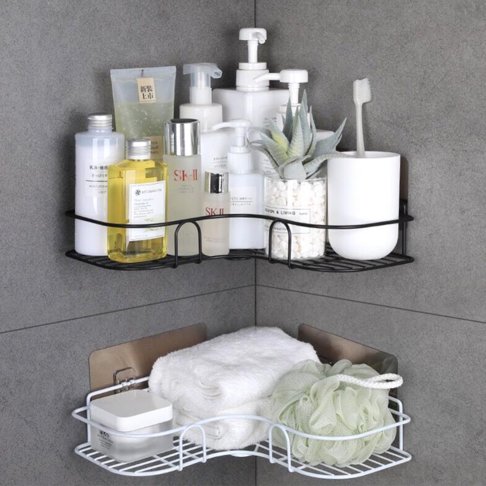 Schlecht Regal Ecke Rahmen Dusche Organizer verwöhnen Zauberstab Montieren Shampoo Lagerung Halfter Mit Saugnapf Küche Lager Gestell