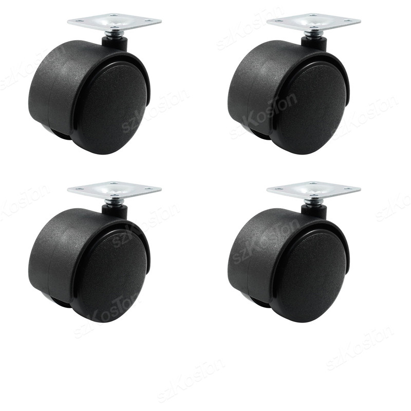 4Pcs Furniture Caster Wheel Table Plate with Brake 1.5/2inch Swivel Castor Wheel Replacement Trolley Cart DIY Shelf Roller Black: 3 inch / Orange