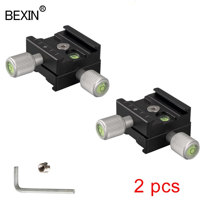 QR50 Camera clamp quick release plate adapter mount General Clamp Quick Clip slide clamp for Release Plate dslr Camera Tripod: 2PC