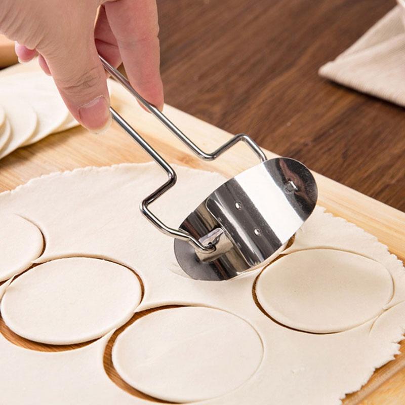 Molde de bola de masa circular de acero inoxidable ecológico rodillo espagueti prensador de masa herramienta para Fideos cortador de piel envoltorios Pasta casera