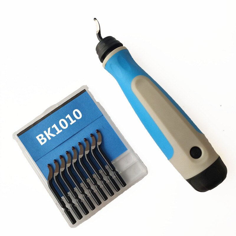 NG1000 BS1010 Trimming Burr Handle DIY Scraper Edge Cutter Remover Hand 10pcs Blades Deburring Tool Set Portable: Burgundy