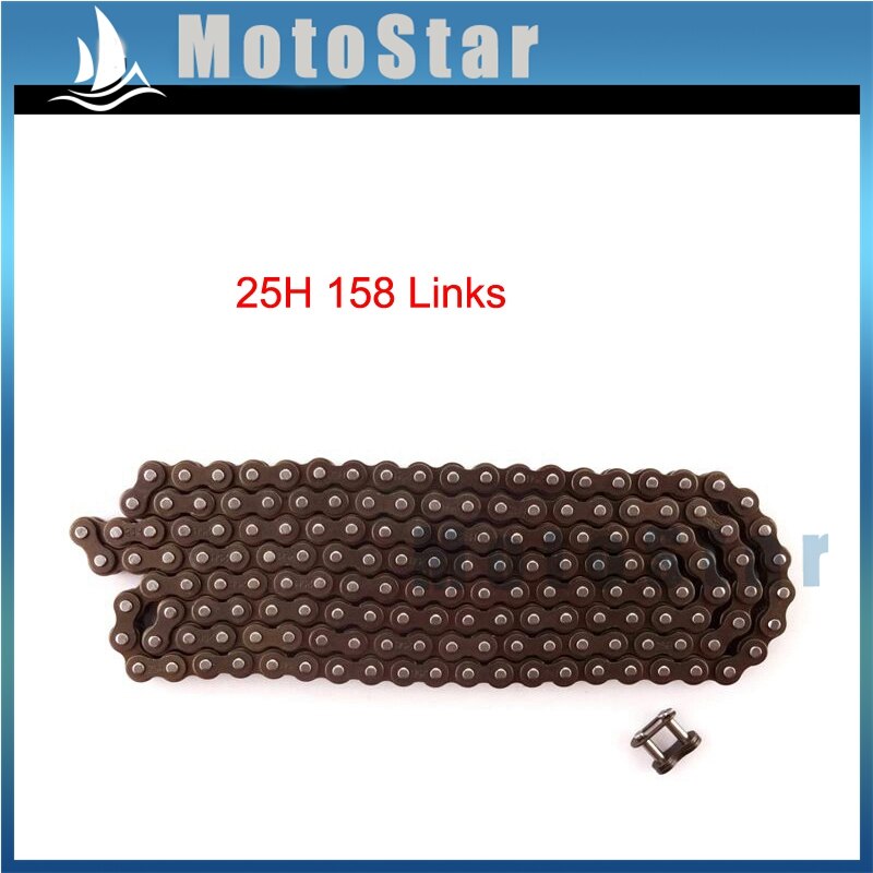 25 H 158 Links Tandwiel Ketting Met Spare Master Link Voor 47cc 49cc 2 Takt Pocket Bike Dirt ATV Quad 4 Wheeler Mini Moto