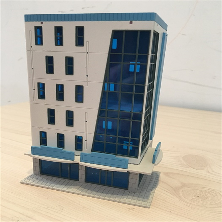 2pcs/lot Model 1:87 HO Scale Plastic Color Building For Ho Train Layout