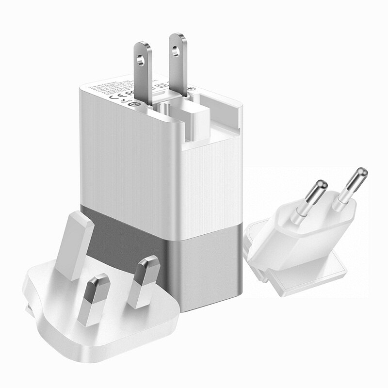 Mcdodo USB Charger EU/US/UK 3 in 1 Universele Reizen Mobiele Telefoon USB Lader Snelle 3.4A Opladen wall Charger Voor iPhone Huawei: WHITE