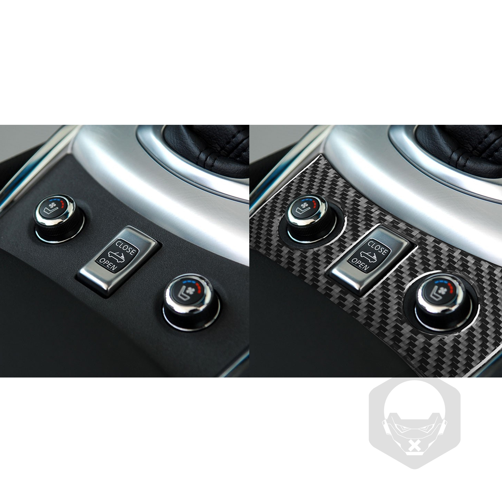 For Infiniti G37 08-13 G35 07-08 G25 11-12 Q60 14-15 Carbon Fiber Seat Heated Control Panel Car Interior Accessories Sticker