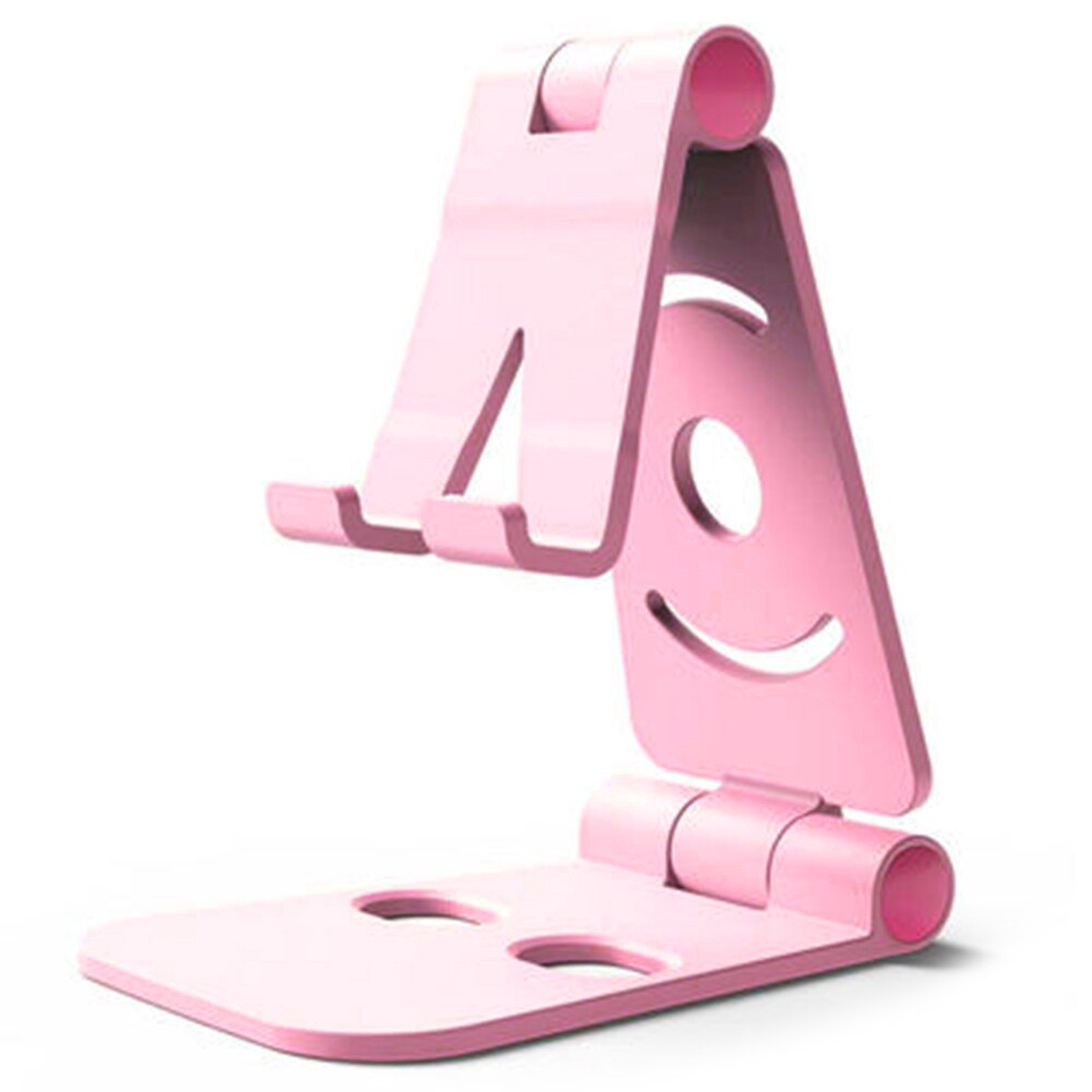 Soporte plegable doble para teléfono, soporte Universal para teléfono móvil: Rosa