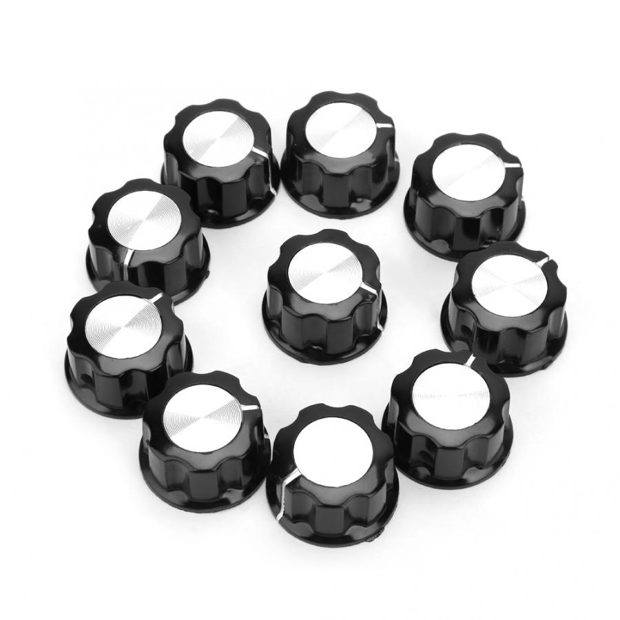 10Pcs Knob Scale Sheet MF-A03 Potentiometer Rotate Control Knobs + 10Pcs 0-100 Dial Scale Plate Sheet