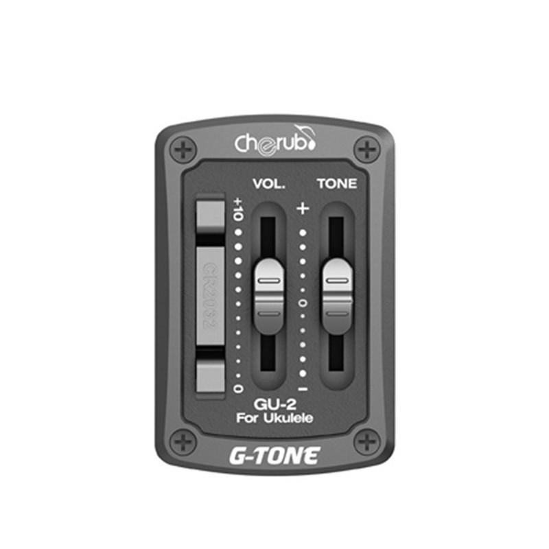 Cherub G-Tone 2-Band Ukelele Eq Equalizer Pickup Hawaiian Gitaar Eq Met Tuner Pickup Piezo Keramische Pick-Up Preamp Systeem: GU-2