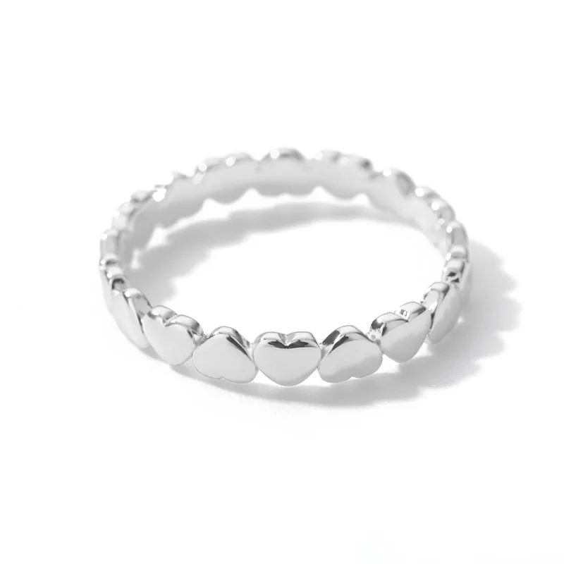 Edelstahl Herz Ringe Für Frauen Gold Farbe Herz Verlobung Hochzeit Ring Luxus Hochzeit Ästhetischen Schmuck: 7 / Schwarz