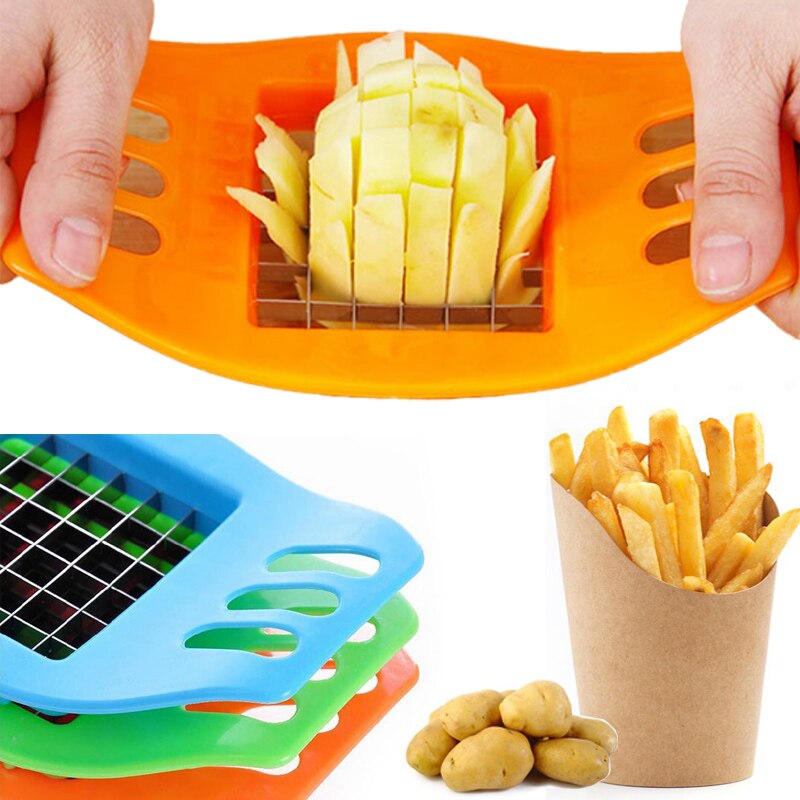 Stainless Steel Vegetable Potato Slicer Cutter Chopper Chips Making Tool Potato Cutting Fries Tool Kitchen Accessories