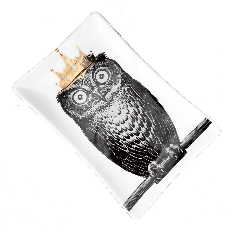 Ceramic Decoration Plate Face and Lips Pattern Jewelry Dish Home Trays Decorative Ceramic Room Decor: 4