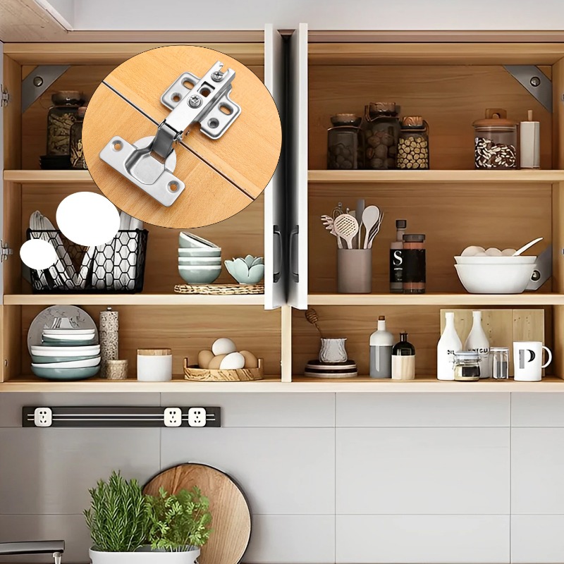 Bisagra para gabinete de muebles, bisagras ocultas de Cierre Suave, amortiguador de cierre oculto, bisagra de acero para puerta de armario de cocina con tornillo