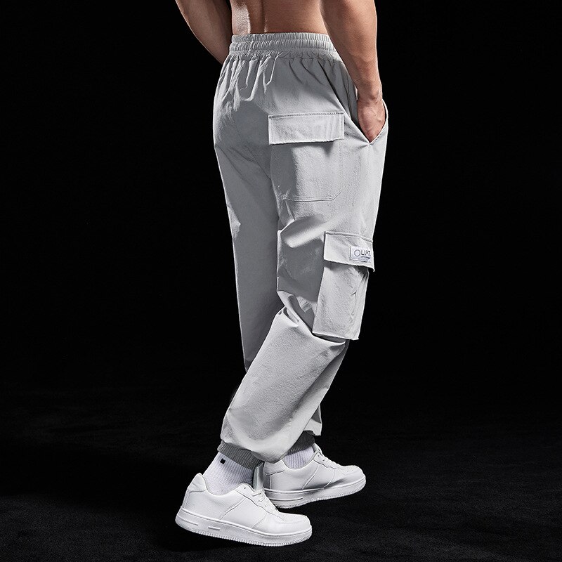 Pantalon Cargo élastique multi-poches pour homme, bas de jogging, survêtement, Gym, Fitness, entraînement, automne