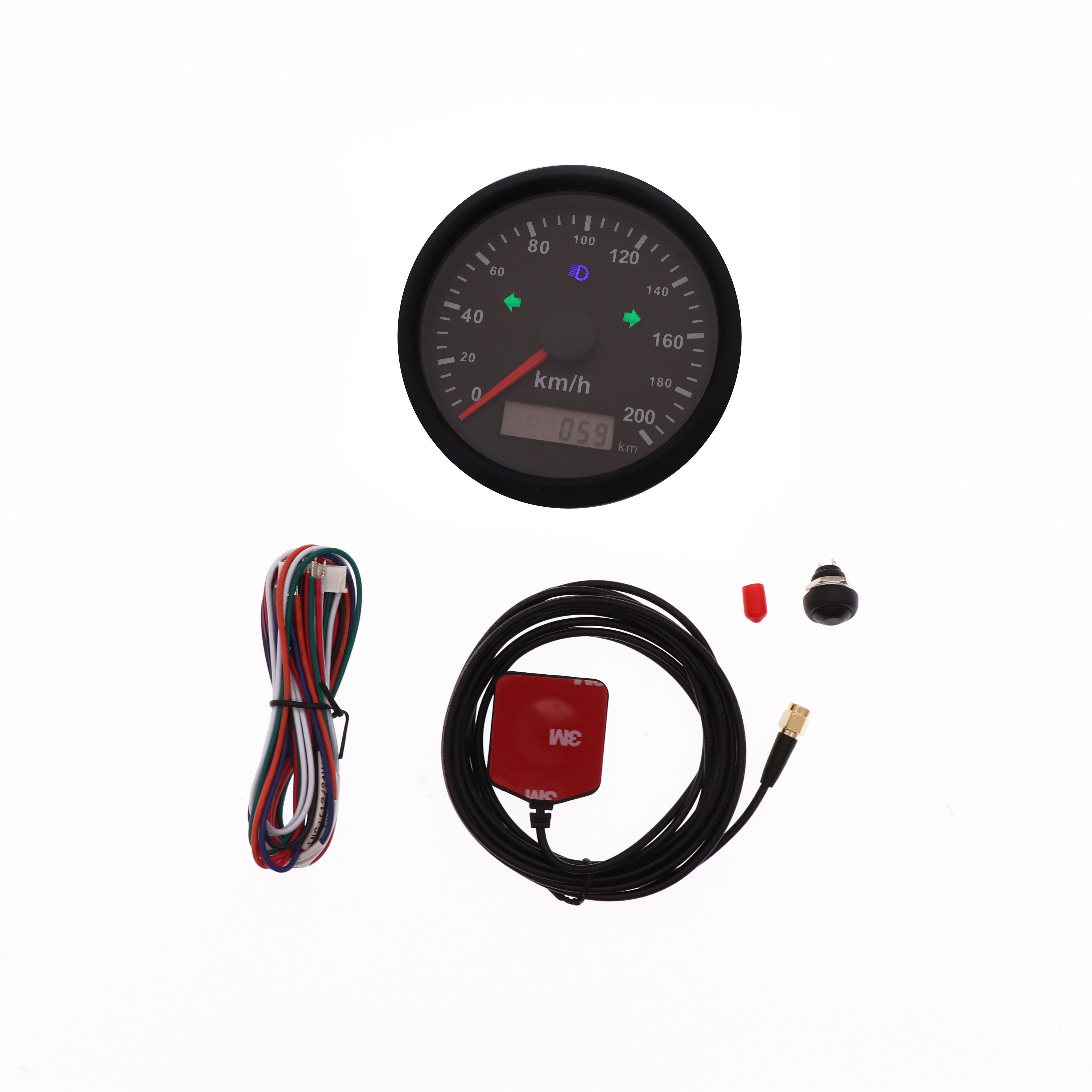 Gps Snelheidsmeter 0 125Km 200 Km h Met Rode Achte Grandado gps-snelheidsmeter-0-125km-200-km-h-met-rode-achte-grandado