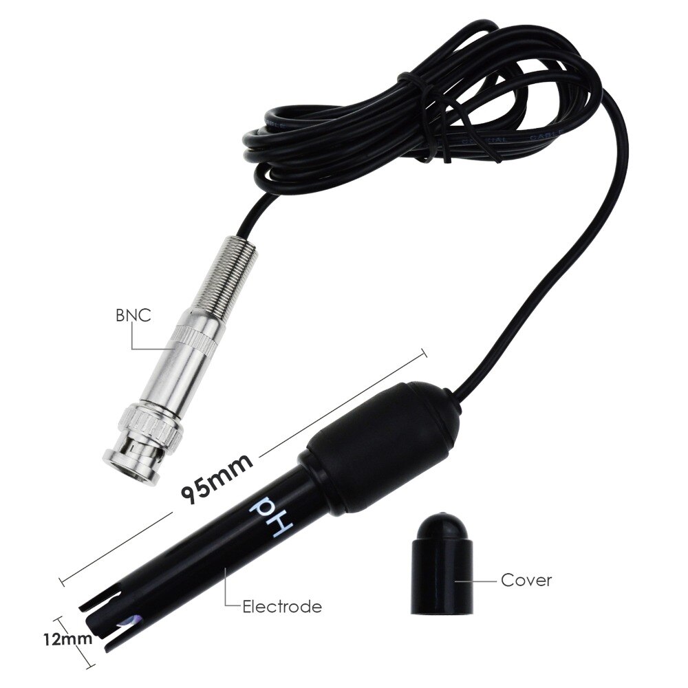 Sonde PH avec connecteur BNC, 150cm de Long câble 0-14pH sonde de Test électrode pour contrôleur de moniteur de ph-mètre