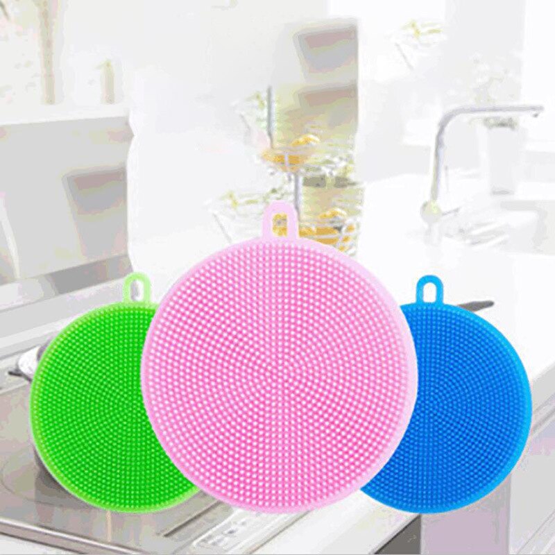 Silicone Dishcloth Dishwashing Brush Oil-Free Kitchen Cleaning Brush Decontamination Multifunctional Melon Fruit Vegetable Scour