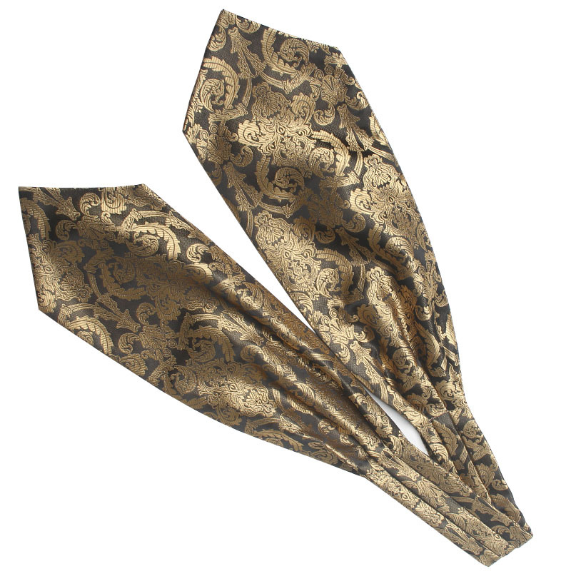 Hommes Vintage Polka Dot Wedding Formal Craings.com Ascot Scrunch Self Style, Gentleman Polyester, InjPaisley Neck, fraîchement