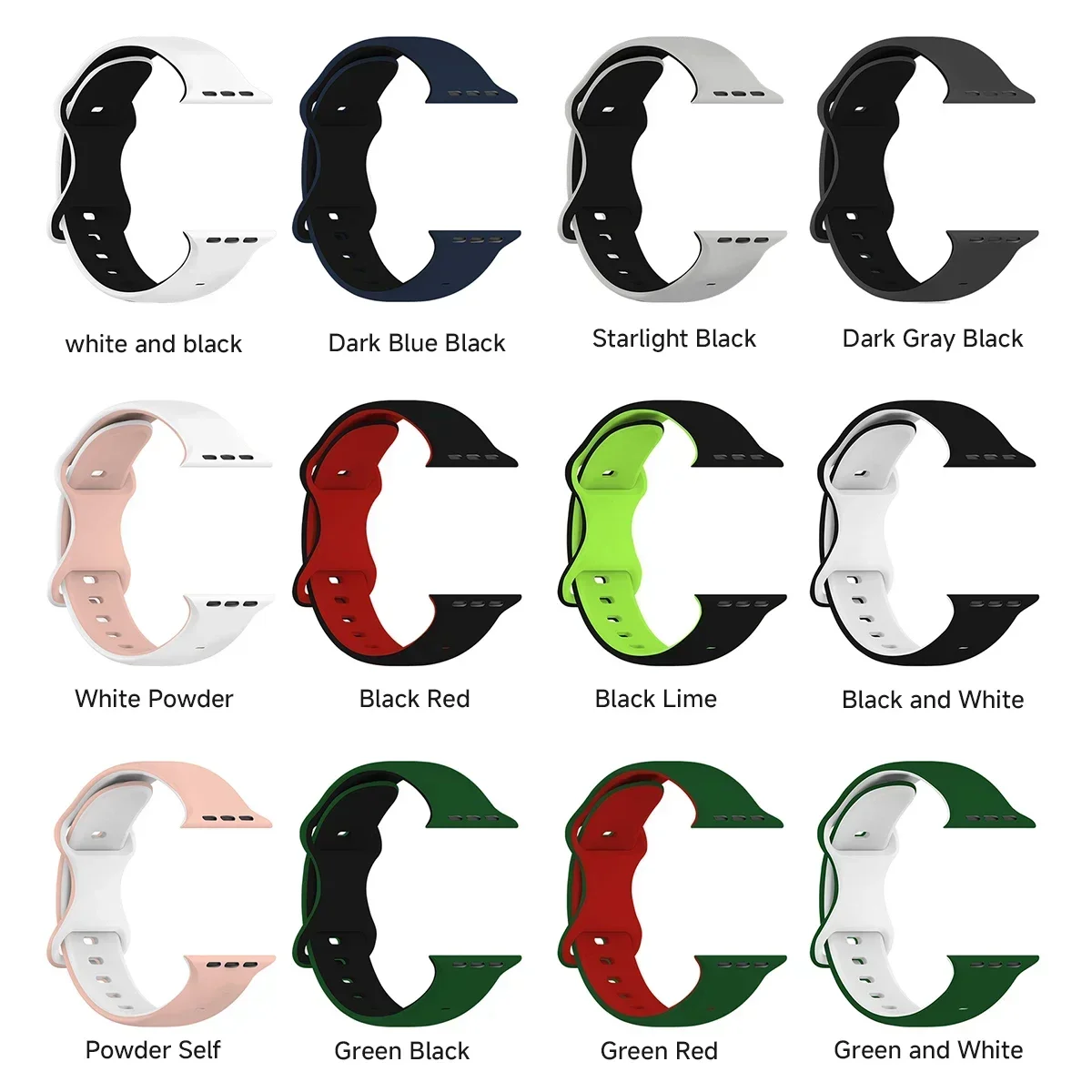 Tofarget sportssilikonrem til apple watch ultra 2 49mm 46mm 45mm 44mm 42mm rem til iwatch series 10 9 8 7 6 5 4 klokkerem