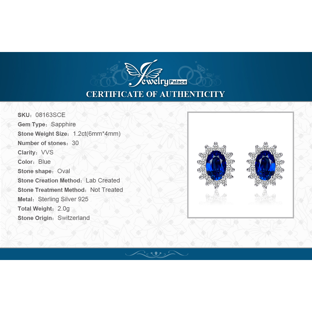 Jewelrypalace Gemaakt Blue Sapphire Ruby 925 Sterling Zilveren Stud Oorbellen Natuurlijke Amethist Granaat Peridot Topaz Prinses Diana