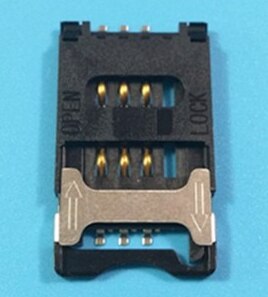 Taiwan-made SIM card holder metal buckle MUP C760 GSM communication SIM card holder 6P flip type
