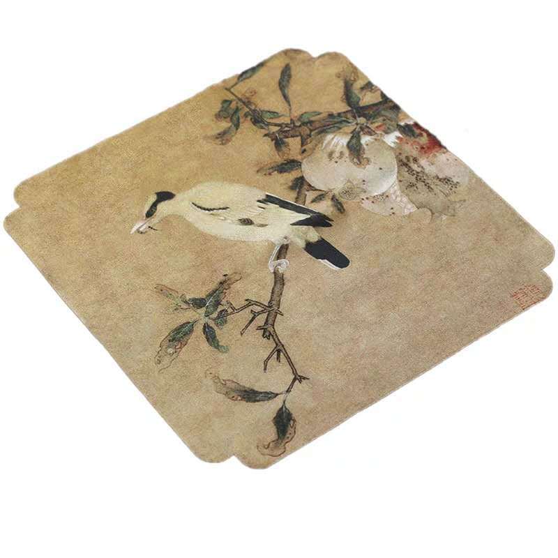 Fluwelen Theedoek Absorberende Zen Chinese Stijl Retro Thee Art Thee Doek Thee Mat Kung Fu Thee Set Theeceremonie onderdelen