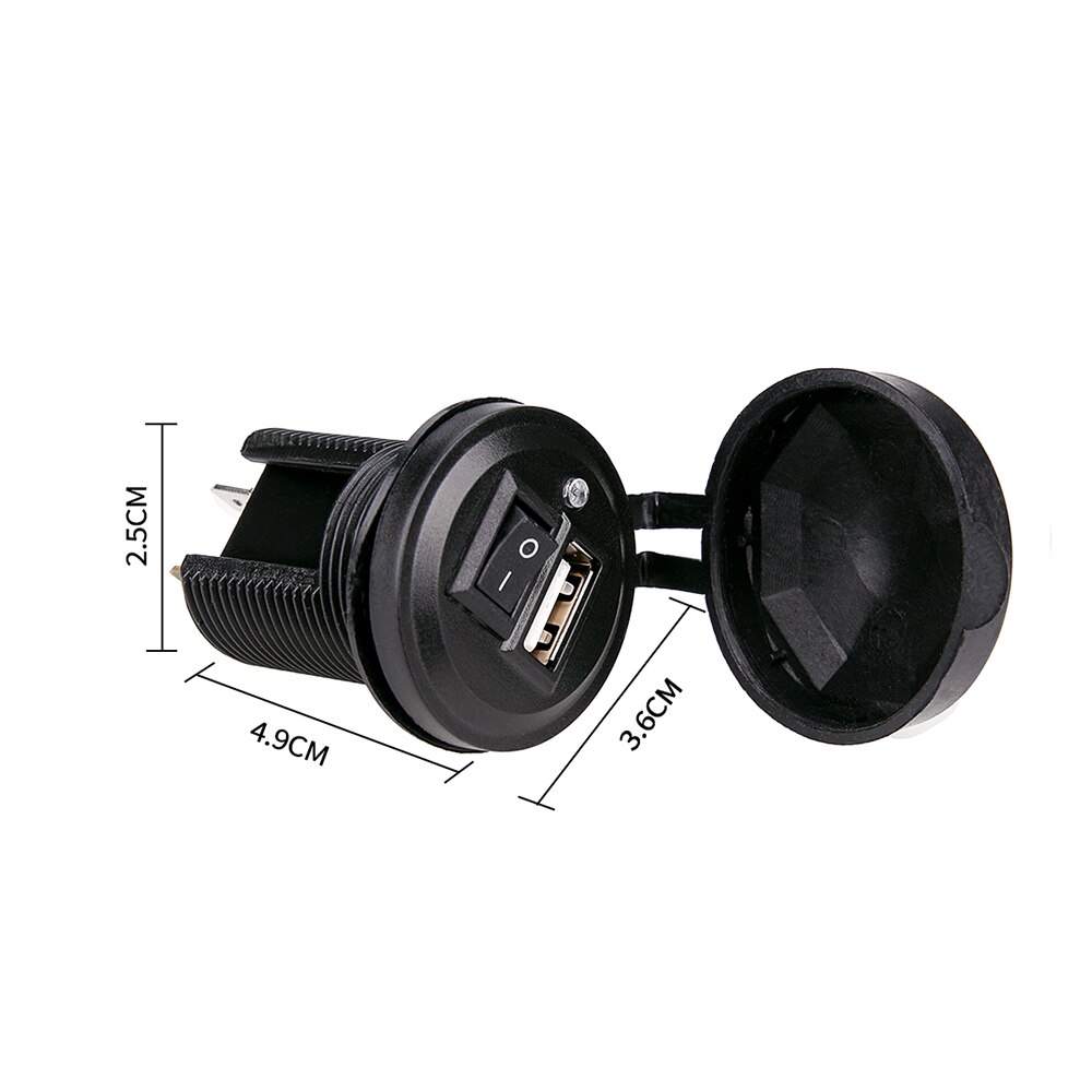 12V 24V USB Waterproof Motorcycle Switch Socket Motorbike Charger 5V 2.1A Cigarette Lighter Adapter for Mobile Phone Z2