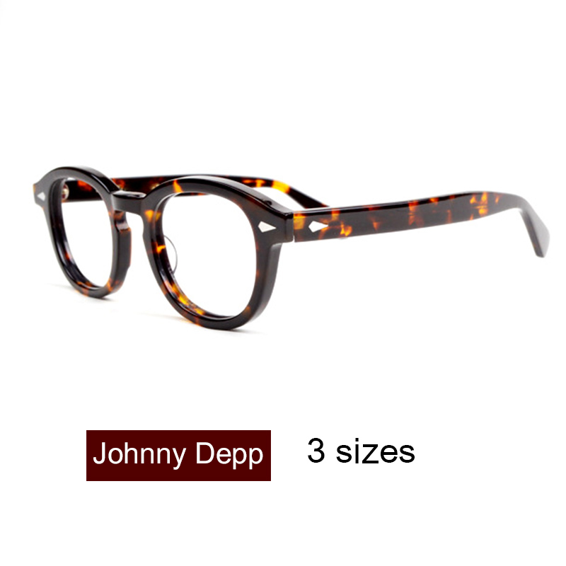 Johnny Depp Lemtosh Brillengestell Herren Damen Luxusmarke Jahrgang Computerbrille Acetat Brillengestell Transparente Linsenbox