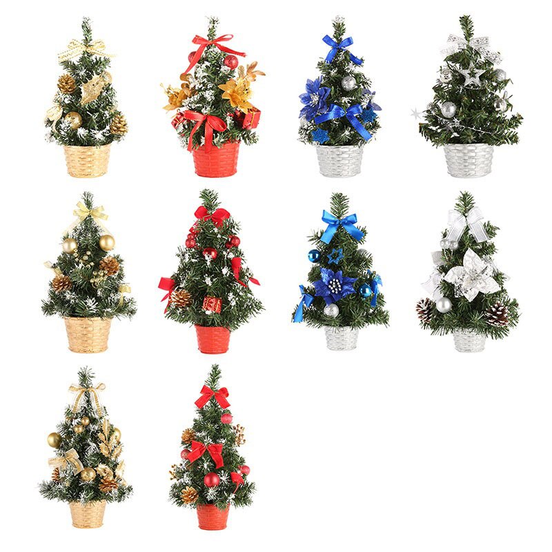Mini Christmas Tree Xmas Artificial Tabletop Decorations Festival Miniature Tree Home Room Desktop Ornaments Children .