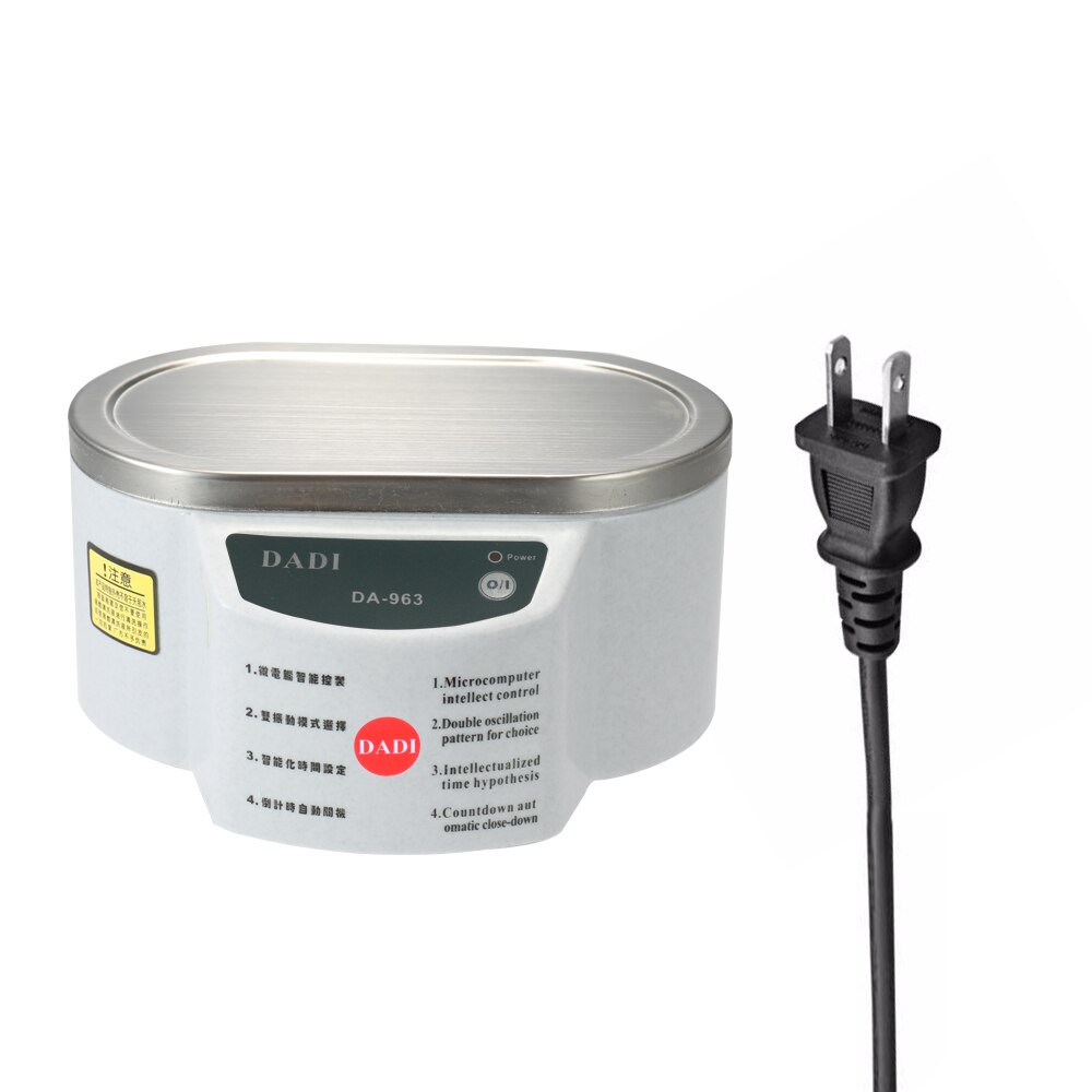 Digital Ultrasonic Cleaner ultrasonic bath Jewelry Glasses Circuit Board Cleaning Machine Ultrasound Sterilizing Machine 600ml: DA-963 US Plug
