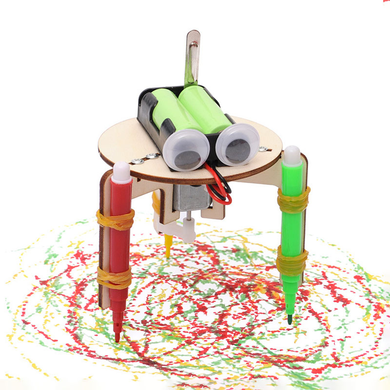 Petite technologie de production de robot graffiti bricolage, petite invention créative, dispositif expérimental scientifique, étudiant du primaire