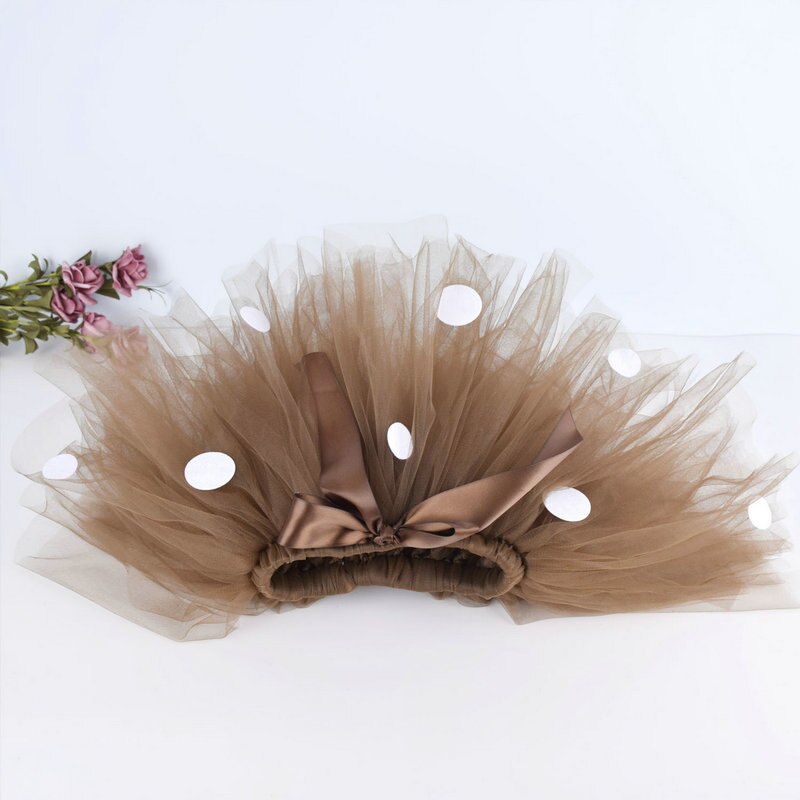 Christmas Deer Tutu Skirt +Headband for Girls Kids Deer Costume Baby Girl Deer Skirt Teen Child Outfits for Birthday 0-12Y
