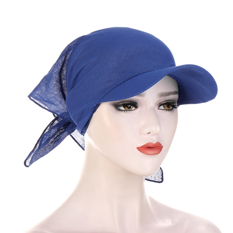 Turban fyrkantig halsduk hatt tryck blommor knyt knut tillbaka bomull baseball keps justerbar dam huvudduk solskydd hatt: 4